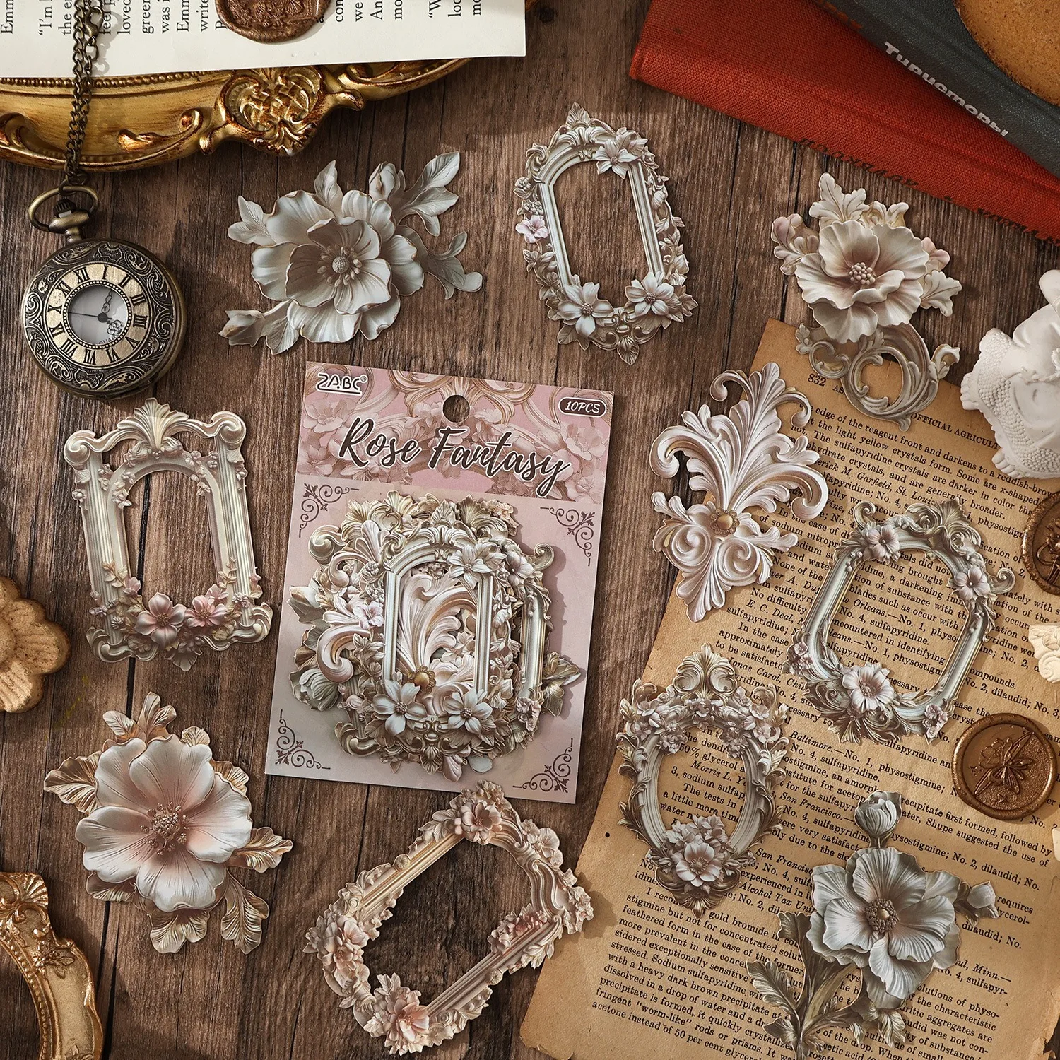 Vintage European Style Stickers for Journaling and Scrapbooking Kids Craft Supplies