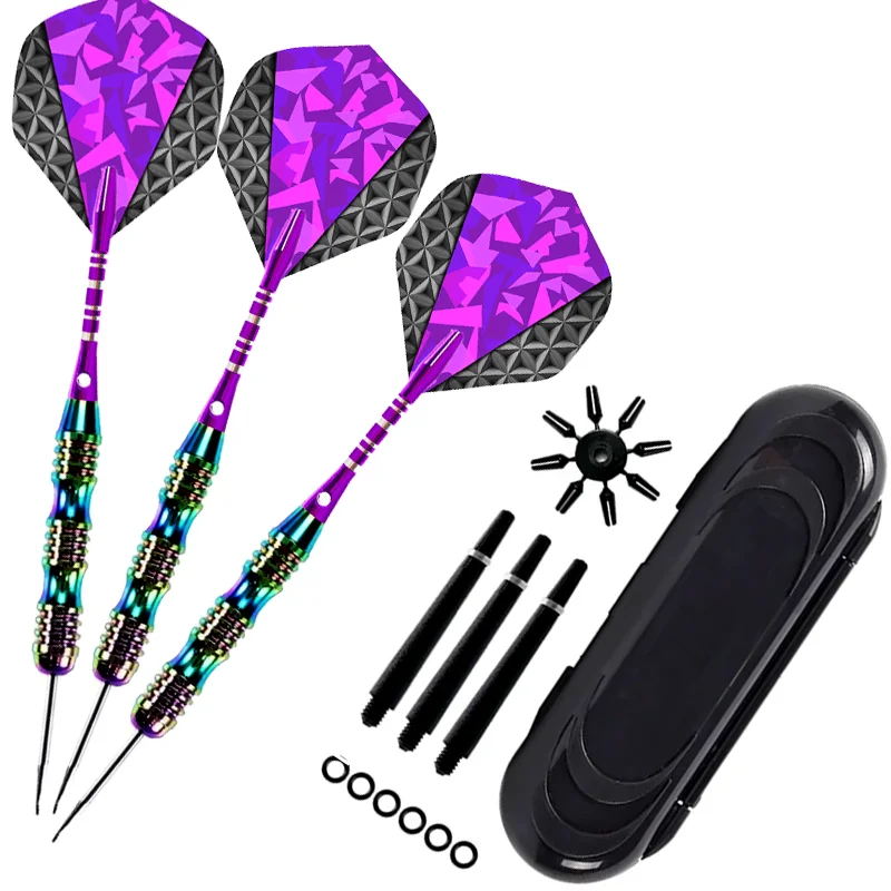 

Darts Metal Tip Set 3 Aluminum Shaft Metal Dart Set 23g Professional Darts Steel Tip Sets for Beginner or Professional Darts