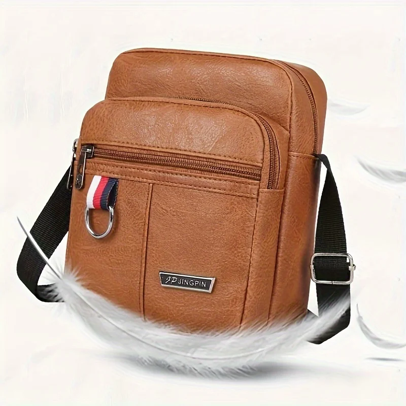 Bolsas de ombro crossbody couro PU para homens, bolsa de viagem, grande capacidade, mensageiro de negócios, 2023