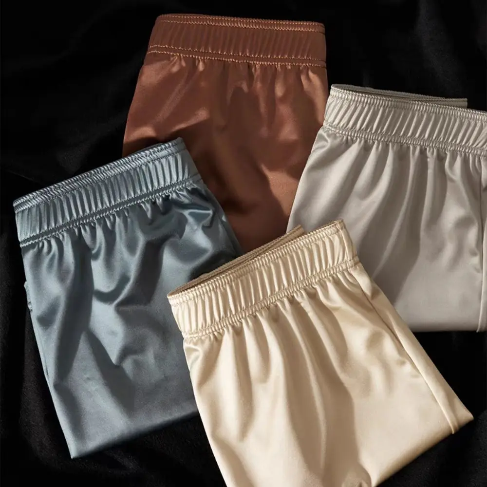 กางเกงบ็อกเซอร์ชายไซส์ใหญ่ ระบายอากาศได้ดี 3 ชิ้น แบบไร้ตะเข็บ เอวกลาง ยืดหยุ่น สำหรับผู้ชาย