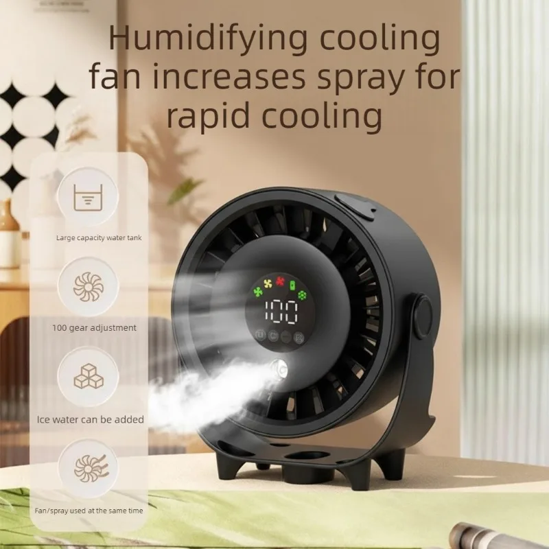 

Новый настольный вентилятор-спрей 2026 года, настенный, для кухни, маленький, циркуляционный, USB, бытовой