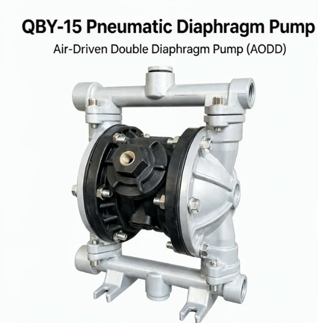 Air Diaphragm Pump PP Plastic Corrosion Resistant QBY-15 Stainless Steel Cast Iron Aluminum Alloy Self Priming Glue Transfer