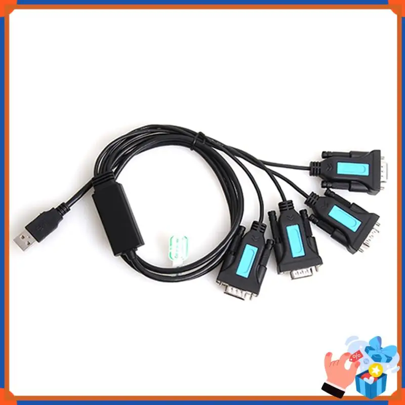 

Compact 4 Port USB To RS232 Cable RS-232 9-Pin DB9 Serial Cable PL2303 Chipset Male A Adapter For PC Notebook Accessories