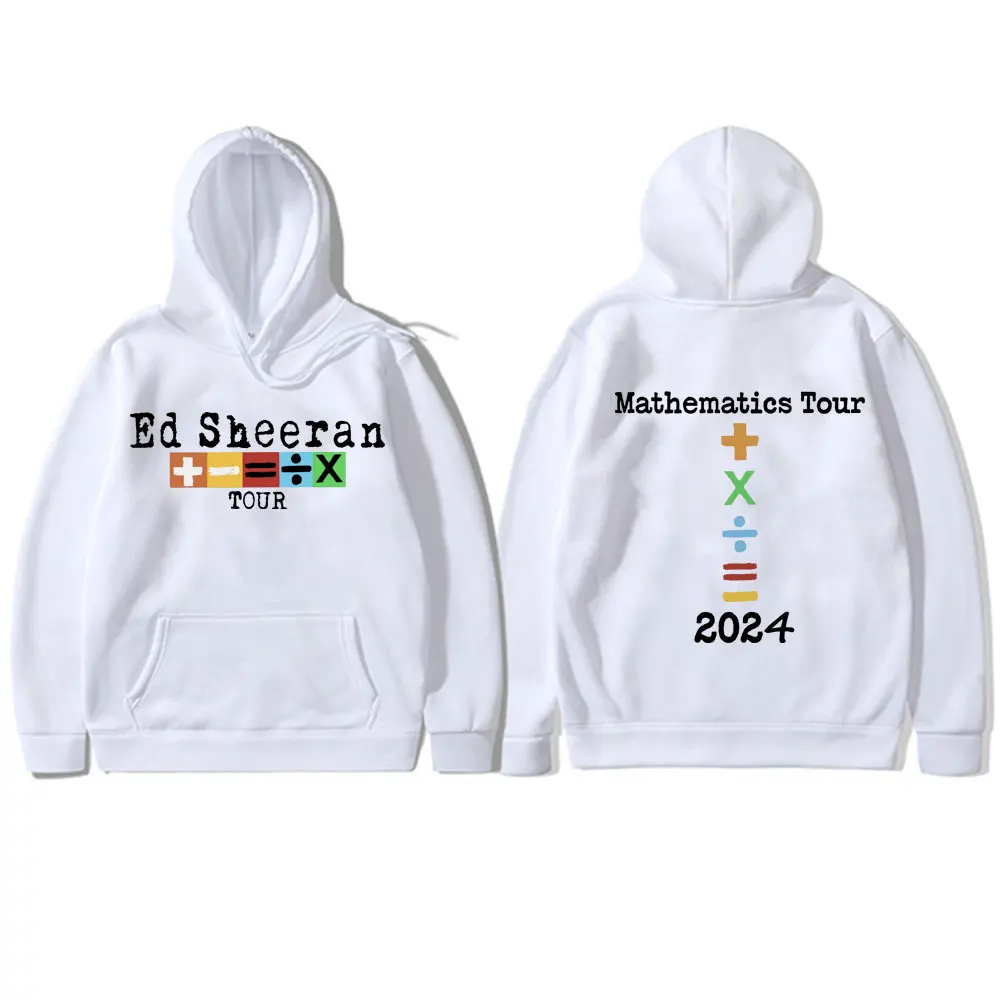 Pop Singer Ed Sheeran 2024 Concert Tour Mathematics Hoodie Men Women Fleece Cotton Sweatshirt Men\'s Hip Hop Oversized Hoodies