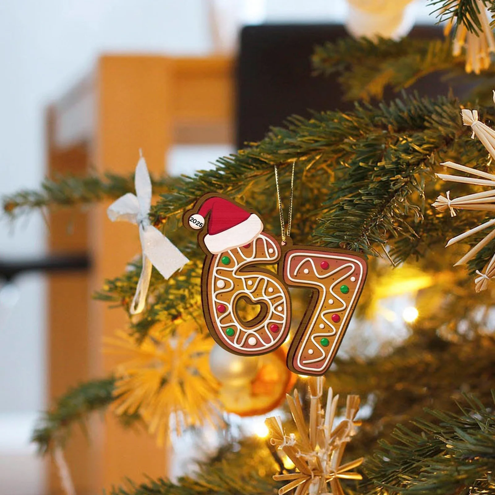 عيد الميلاد 67 نموذج زخرفة ديكور معلق عطلة الديكور لشجرة عيد الميلاد نافذة عرض الحفلات DF #2