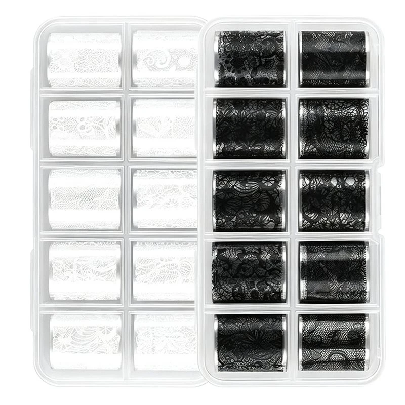 A73U Holographic Transfer Sheets, Art Transfer Stickers, For Manicure Salon& Home Use Lace Foils