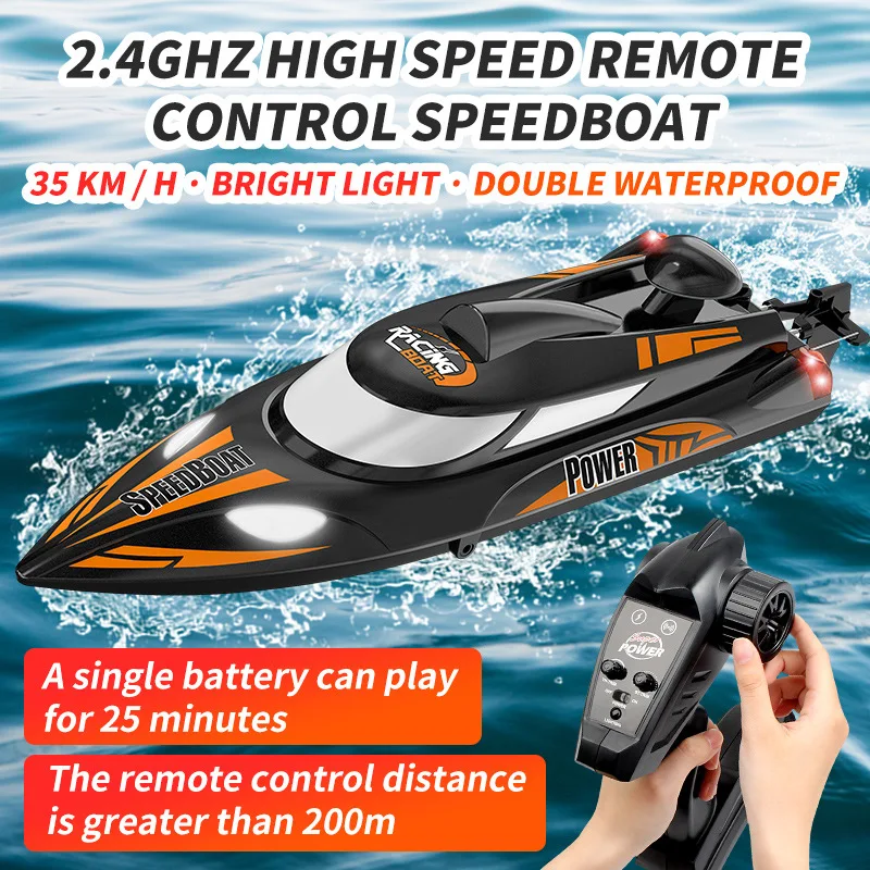 2.4G Full Scale Ultra Long Distance Remote Control Double-Layer Sealed Waterproof Design For Water Sports High-Speed Speedboat