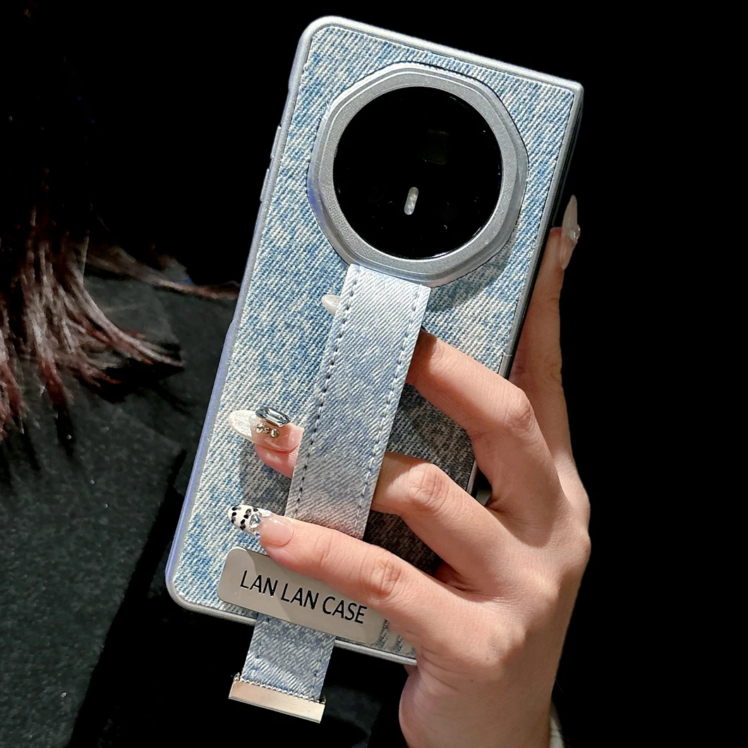 

Чехол для Honor Magic V5, модный джинсовый браслет с крокодиловым узором, противоударный жесткий чехол для мобильного телефона