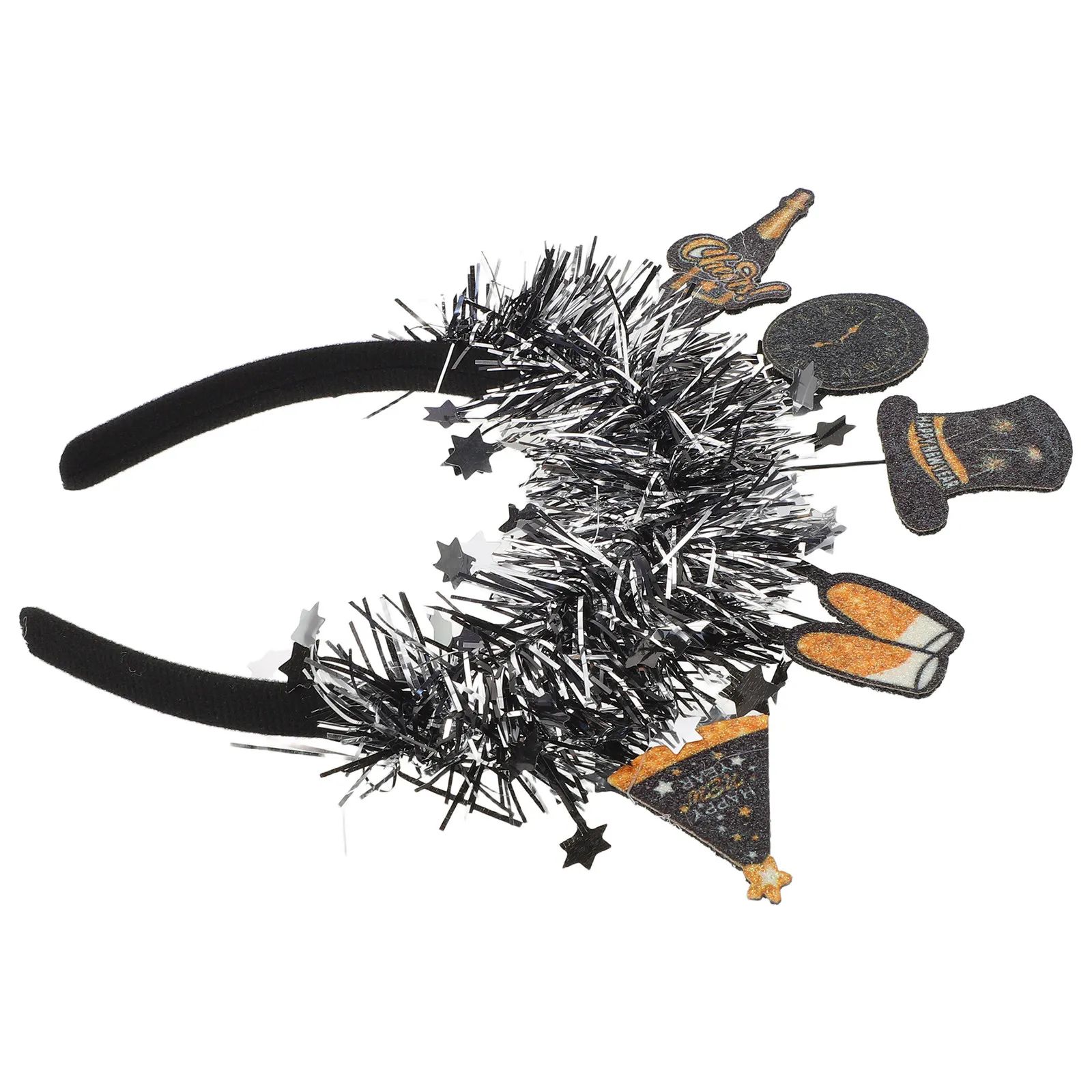 

Блестящая повязка на голову с глиттером и пайетками на Новый год 2026, праздничный аксессуар для волос