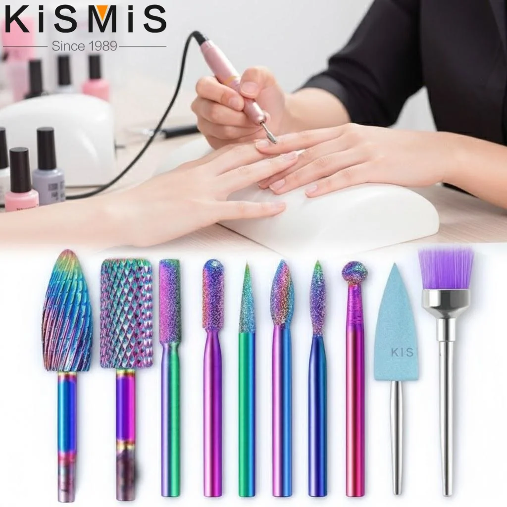 

Набор из 10 насадок для маникюра и педикюра из карбида вольфрама, профессиональные инструменты для салонов красоты