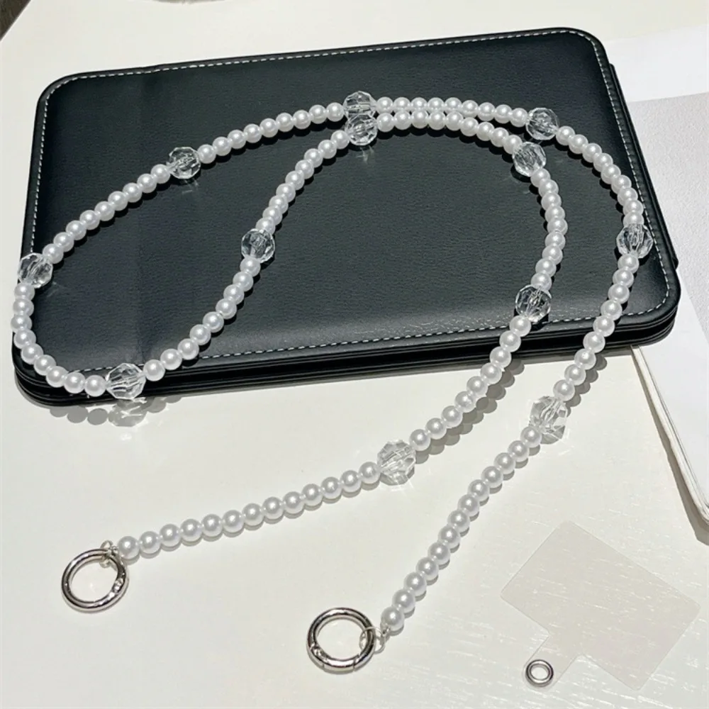 Fashion Crossbody Long Crossbody Phone Chain Sweet Beads Cellphone Lanyard Acrylic Long Beads Phone Strap Bag Pendant