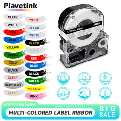 PLAVETINK SS12KW ST12KW Etichetta Nastro di 6/9/12/18/24 millimetri per LK-4WBN LK-4TBN Etichetta del Nastro per Epson LabelWorks LW-300 400 600 Label Maker