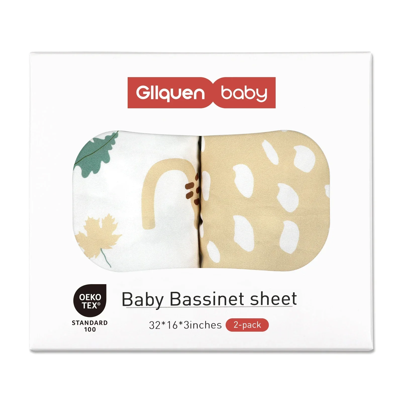 Gllquen Baby Bassinet Sheet 2pack Fitted Cradle Mattress Sheets Breathable Elastic Travel Crib Sheets For Boy Girls