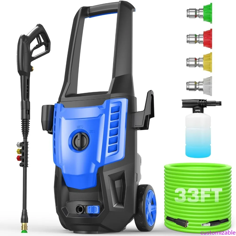 

5000 PSI Pressure Washer with 4 Quick Connect Nozzles and 500ML Detergent Tank for Cleaning Cars, Homes, Driveways, Patios, and