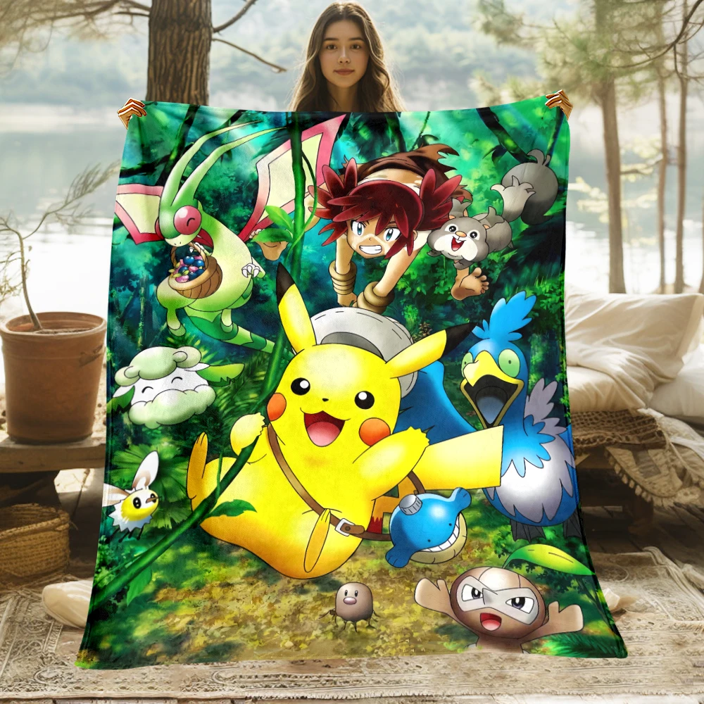 Pikachu and its friends blanket. Four seasons blanket.for sofa, beds, living room, travel picnic blanket gifts