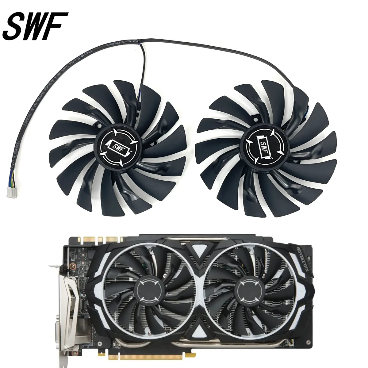 

New 2PCS/set 95MM PLD10010S12HH Cooler Fan For MSI Radeon R9 380 Armor 2X GTX 1060/1070/1080 TI RX 470/570 RX580 Gaming Card