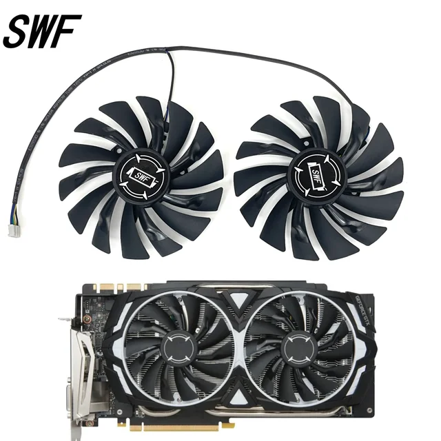 Nowy 2 sztuk/zestaw 95MM PLD10010S12HH wentylator chłodnicy dla MSI Radeon R9 380 pancerz 2X GTX 1060/1070/1080 TI RX 470/570 RX580 karta do gier