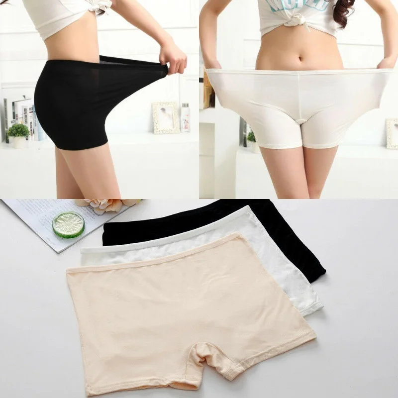 Women Safety Short Pants Summer High Waist Cotton Soft Boyshorts Panties Plus Size Seamless Boxers for Women Underwear