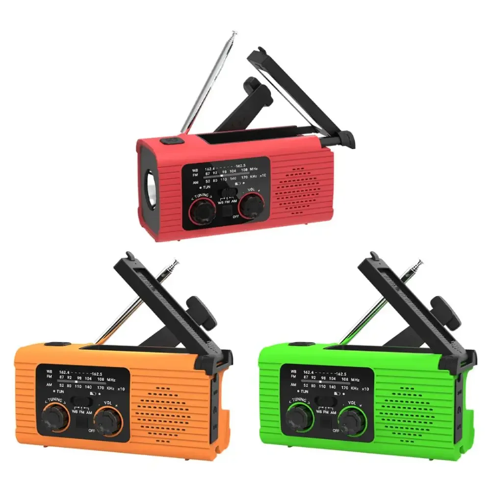 

Sustainable Weather Radio Multi Power Options including Solar Energy Hand Crank and USB; Ideal for Outdoor Adventures