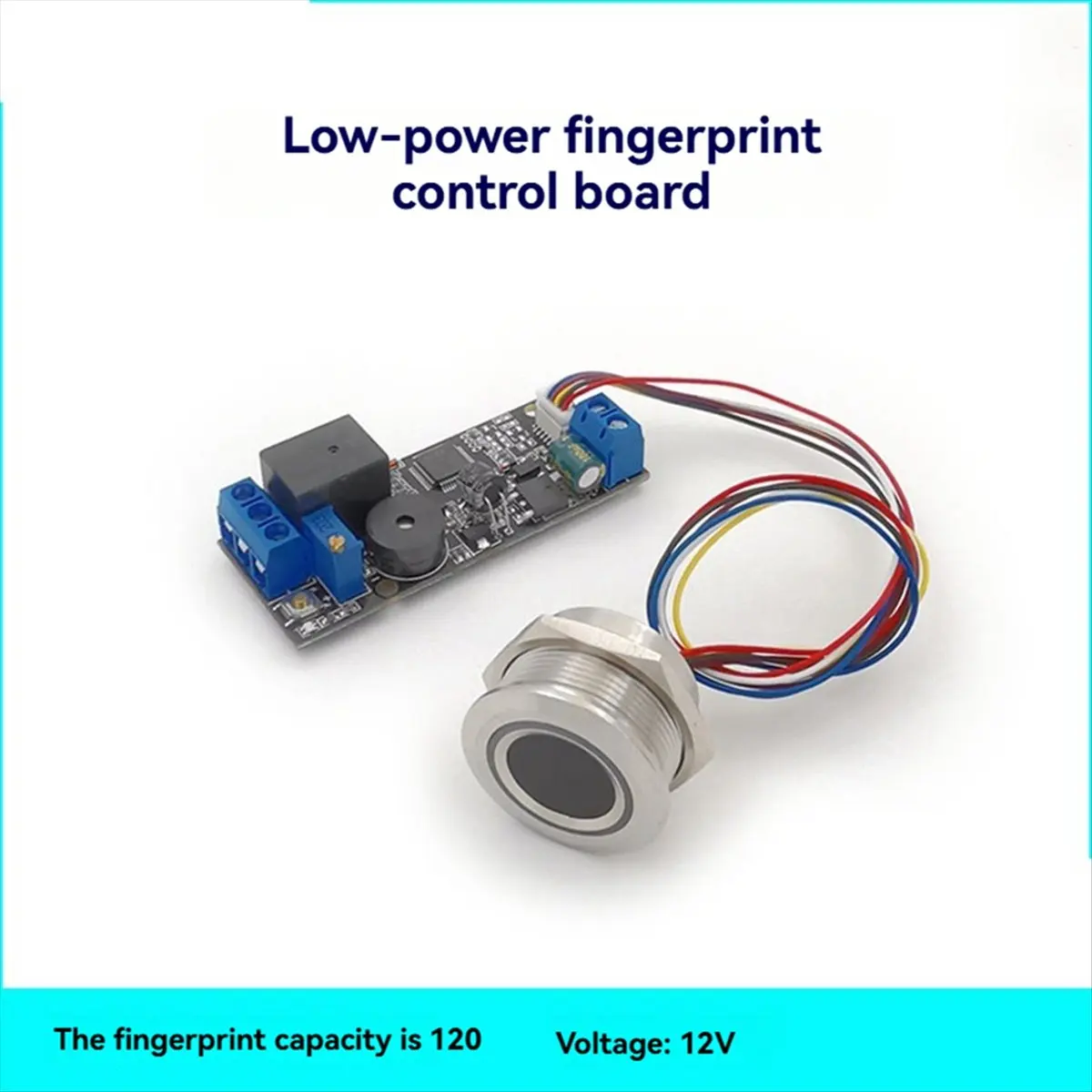 

KL202+R503 Fingerprint Controller Kit DC12V Low Power Consumption Fingerprint Control Board Fingerprint Module