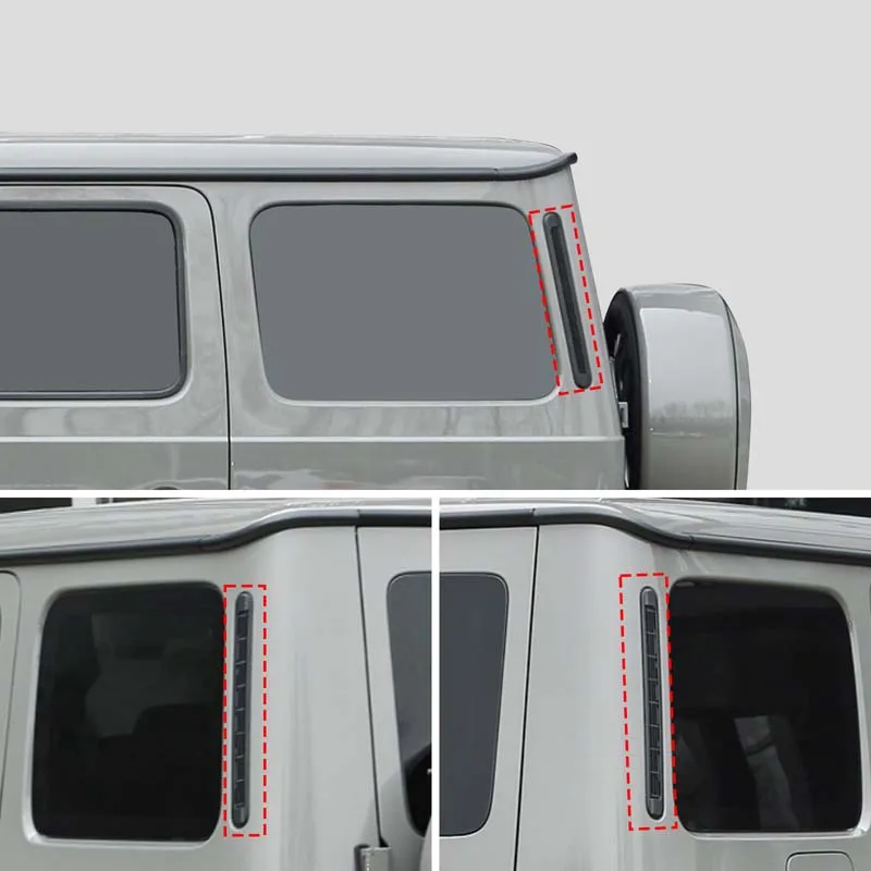 

x2 Real Carbon fiber D-pillar side air outlet frame For Mercedes-Benz G-Class W463 2025 Car exterior Accessories