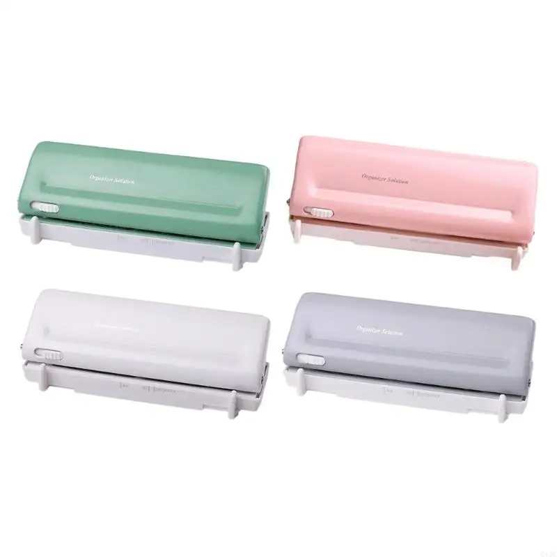 

Q1JC 6-Hole 9-Hole Paper Puncher 10 Sheet Capacity Hand Account Hole Puncher Adjustable Hole for Office
