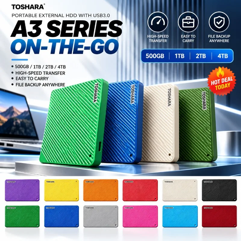 Original  A3 Series 2.5" Elements External Hard Drive 500GB 1TB 2TB 4TB High-Speed Transfer USB3.0 On-the-Go Portable HDD