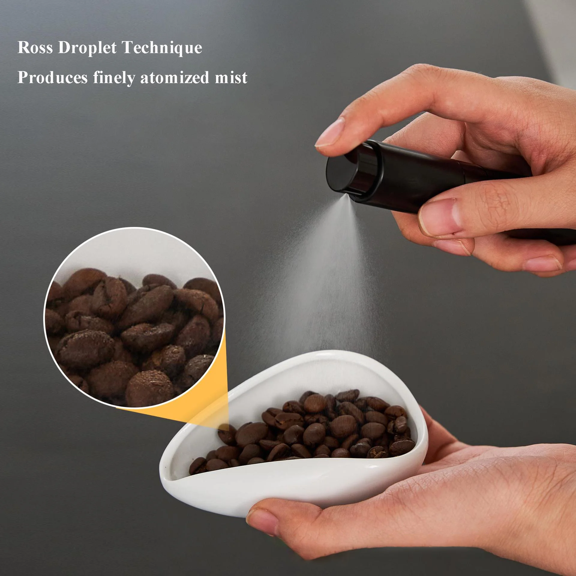 Coffee Bean Dosing Cup With Spray Bottle And Walnut Coffee Bean Spoon Set Portable Dose Measuring Tray Kit Coffee Lover Gift