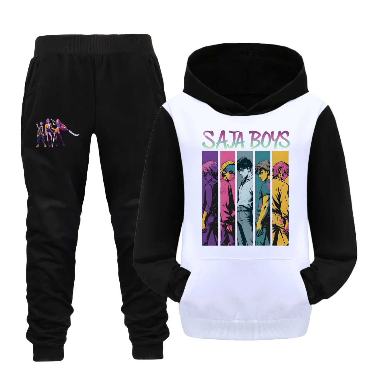 

KPop Demon Hunters Huntrix Hoodie Pants 2pcs Sets Spring Kids Tracksuit Girl Clothing Sets Toddler Girl Outfits Boys Streetwear