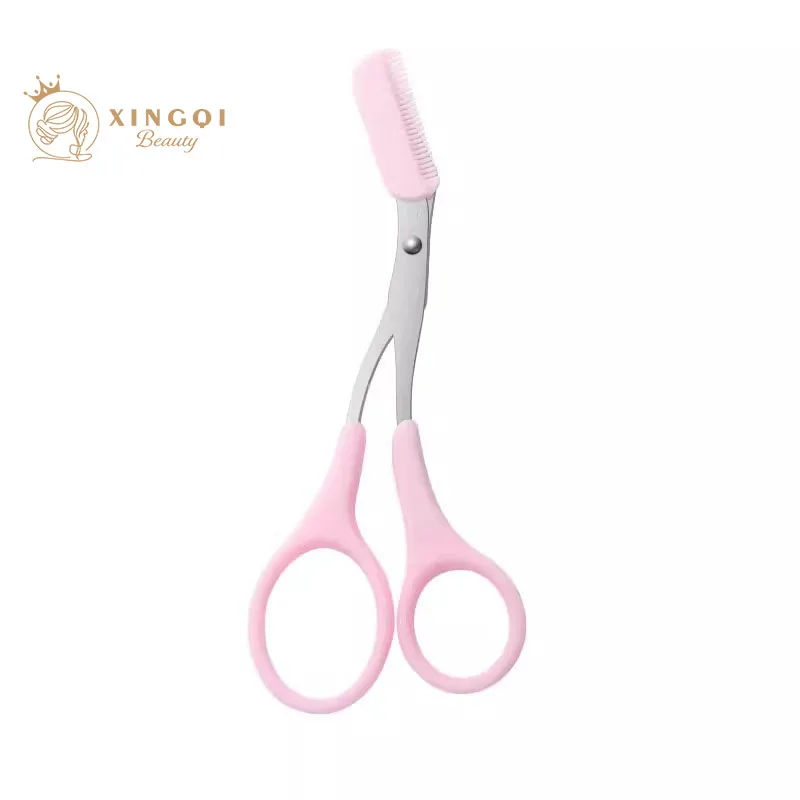 mini ladies' Stainless steel eyebrow trimmer comb eyebrow scissors set