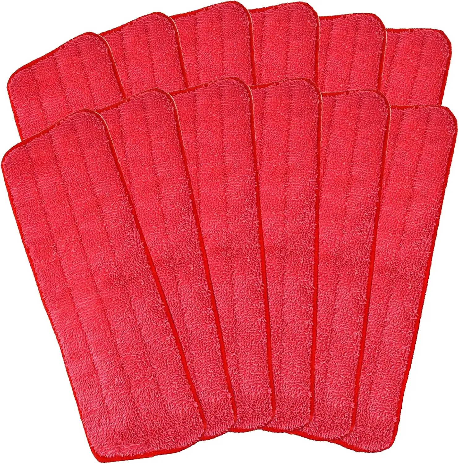 

Microfiber Mop Pads, 18x 6 Inch Reusable and Washable Spray Mop Pads, Wet and Dry Household Mop Pad Replacement, Set of 12(