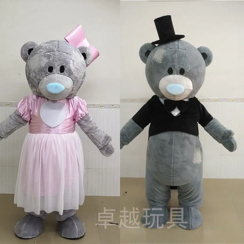 Christmas Wedding Teddy Bear Mascot Costumes Teddy Bear Tailsman Doll Costumes For Halloween Carival Party Event Birthday Part