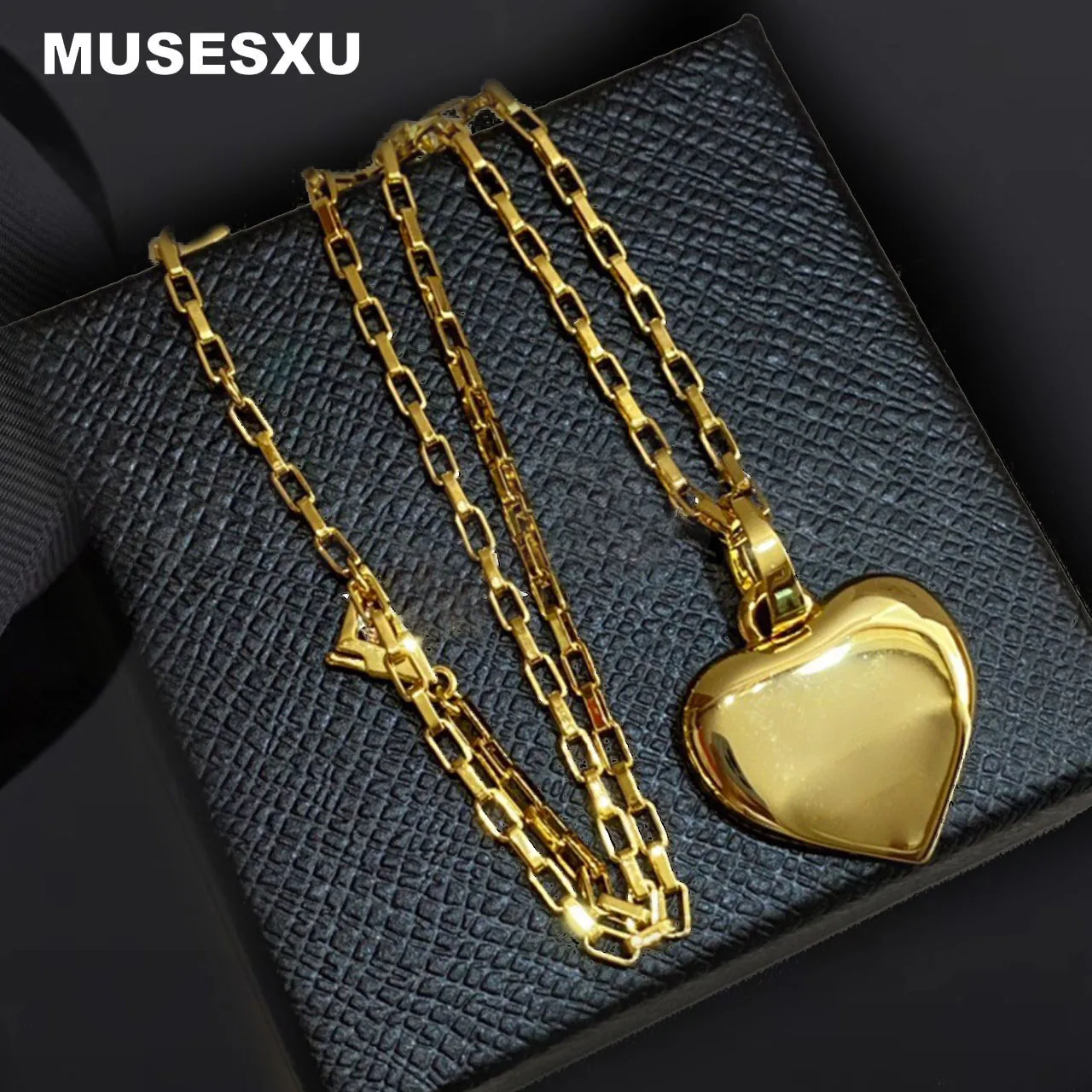 

Jewelry & Accessories High quality Three Dimensional Heart-Shaped Necklace For Women's Party Wedding Gifts