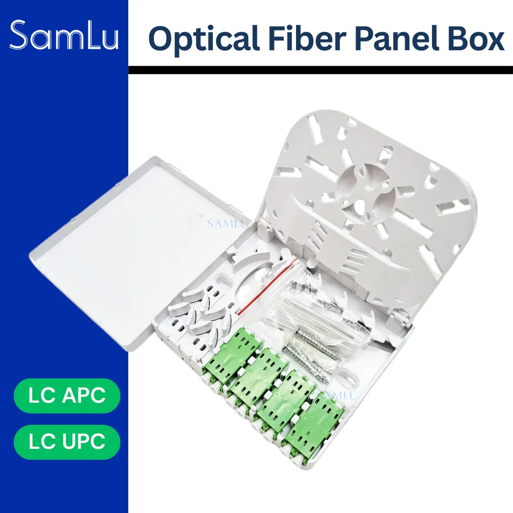 4 Ports FTTH Core Optical Termination Box - LC APC/UPC Fiber Connectors for Optical Communication
