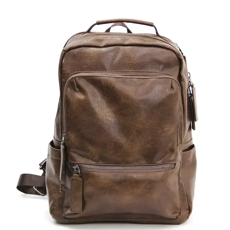 Men's Bag Retro Backpack Computer Bag Student Large Capacity Schoolbag Backpack Korean Version of Men's Leisure Travel Bag Tide