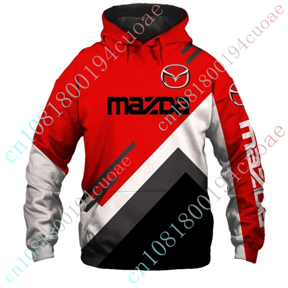 Mazda Sweatshirt Anime Oversize Zip Hoodies Harajuku Pullover Top Casual Hoodies For Men Women Unisex Clothing Custom Logo