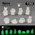 8 piezas de conejo luminoso