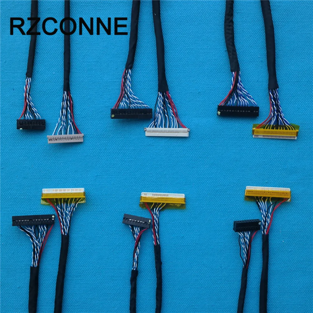 Cabo universal lvds, cabo de 30 pinos e 20 pinos para controle de painéis de led e tela lcd de 14 polegadas e 55 polegadas