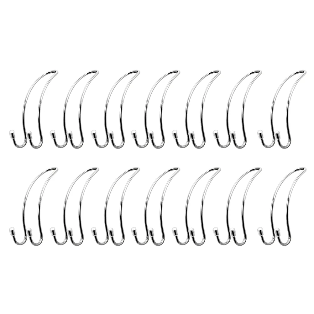 

14 Pcs Car Hook Back Seat Hooks Multi-functional up Hanger Double for Auto Stainless Steel Headrest