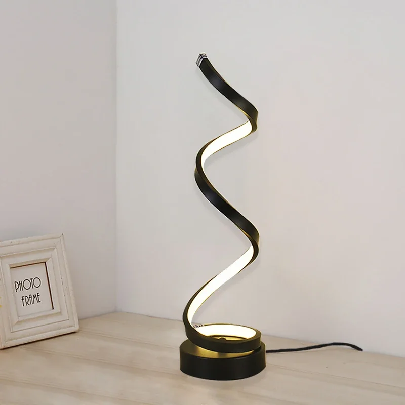 Imagem -05 - Moderna Lâmpada de Mesa Led Cobra Proteção para os Olhos Luz Decorativa para Sala Estar Quarto Cabeceira Estudo Escritório Linha Iluminação