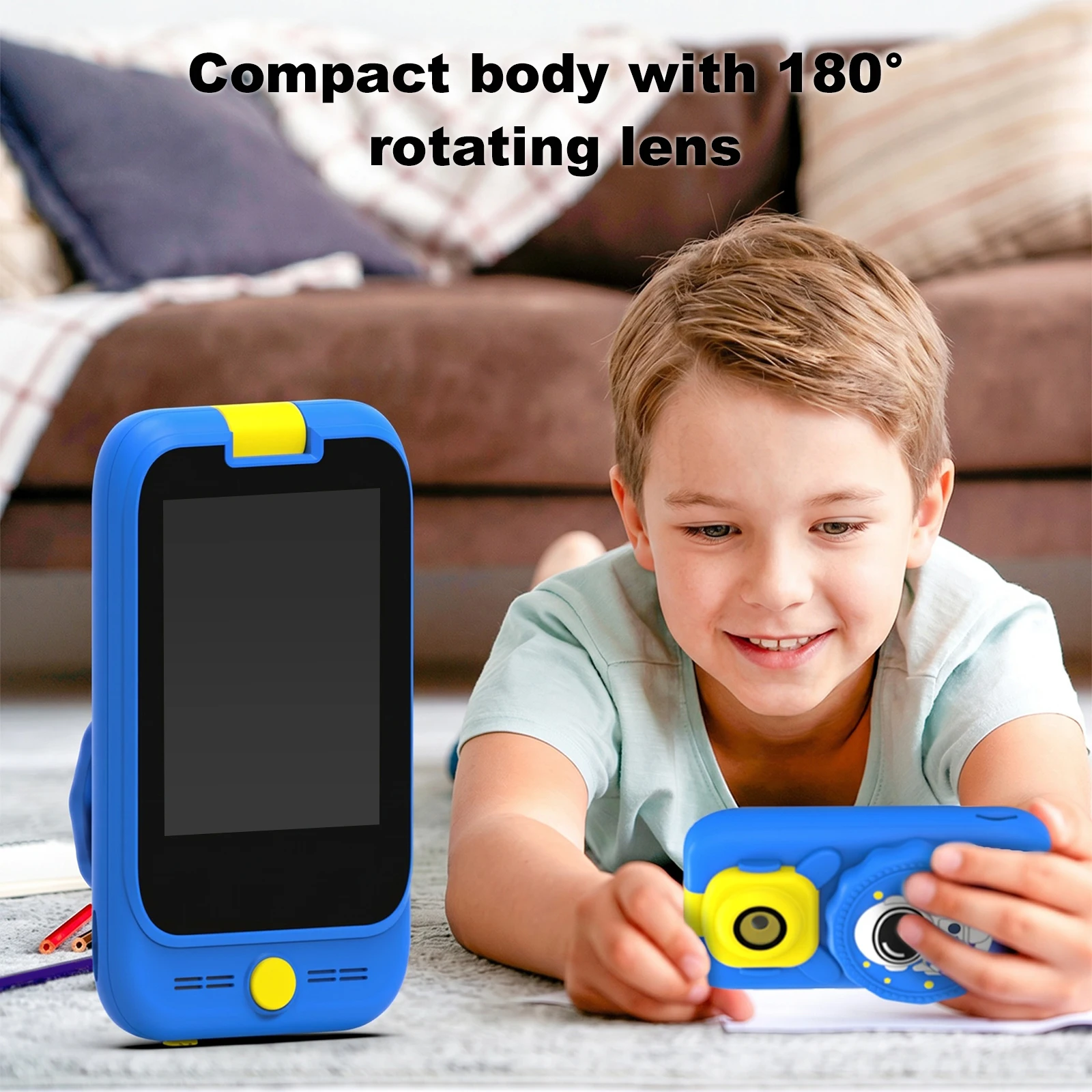 2.8-Inch Kids Smart Phone Camera Toys Touchscreen Unicorn Baby Mobile MP3 Player Digital Camera Educational Toys for Girls Boys