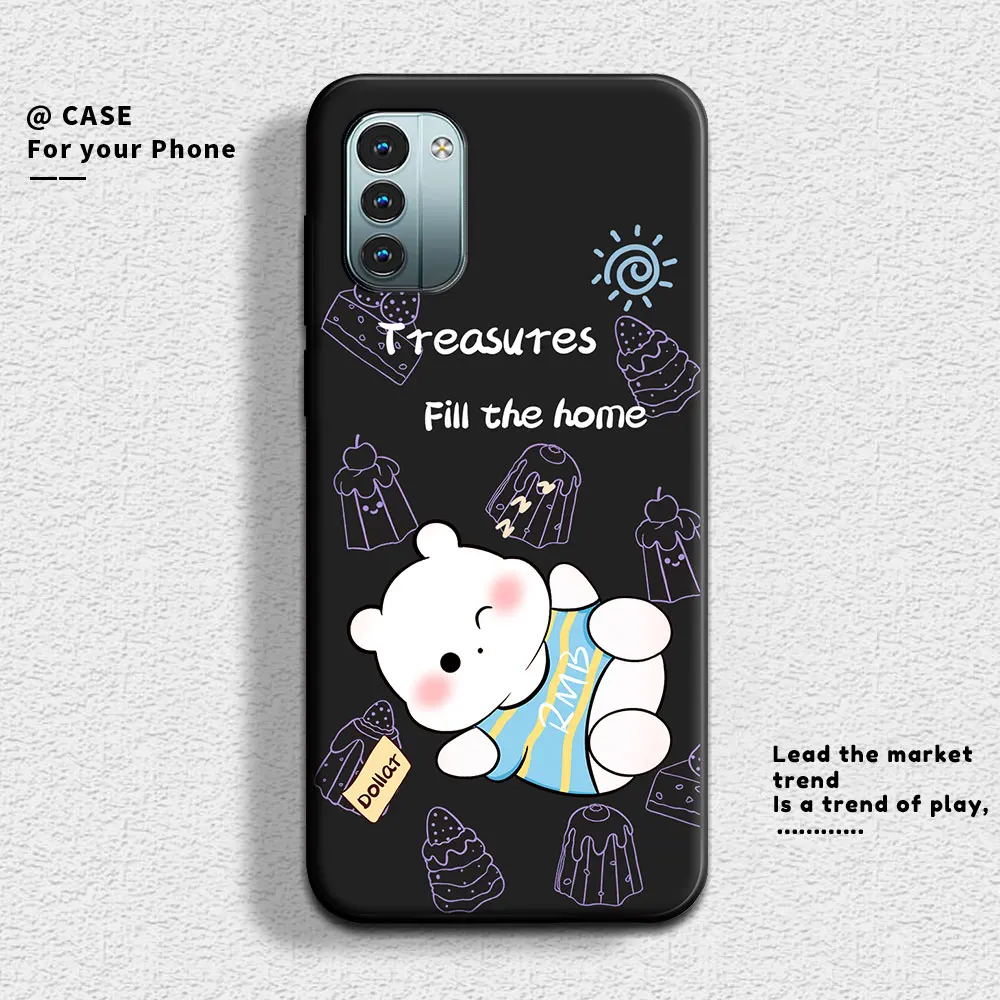 For Nokia G21 G11 Plus Case Cute Panda Soft Silicone Couple Phone Case For Nokia G50 G60 5G NokiaG20 G10 Protect Cartoon Cover