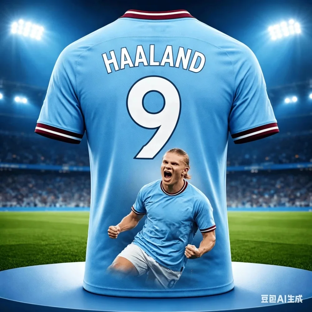 Sommer-Fan-Exklusiv: Haaland Nr. 9 3D-gedruckte Trikots für Erwachsene und Kinder, sportliches, lässiges, atmungsaktives Kurzarm-T-Shirt – Detail 9