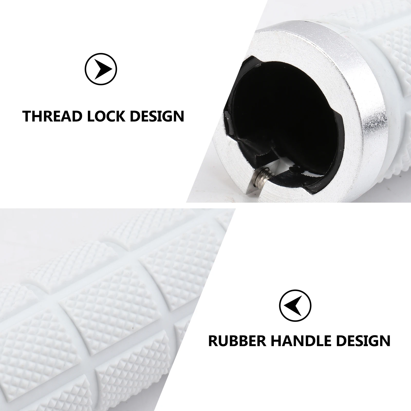 

1Pair Locking Grip Covers Anti-Skid Rubber Handlebar Protection for Road Mountain Bike Cycling Safety Rain Weather