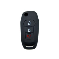Suitable for Ford New Escort Folding 3-button Silicone Key Case New Mondeo Soft Rubber Key Cover Car Sheath