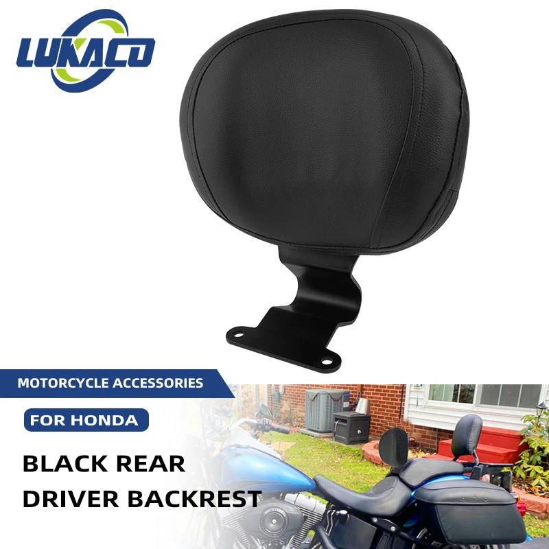 

Motorcycle Black PU Leather Driver Backrest Sissy Bar Backrest Seat Back Rest Sissy Bar Cushion Pad For Honda VTX 1300 VTX1300