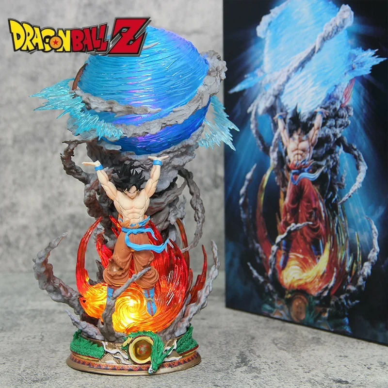 

New 23cm Dragon Ball Figures Spirit Bomb Son Goku Pvc Anime Figures Super Saiya Action Figure Model Statue Doll Collection Toy