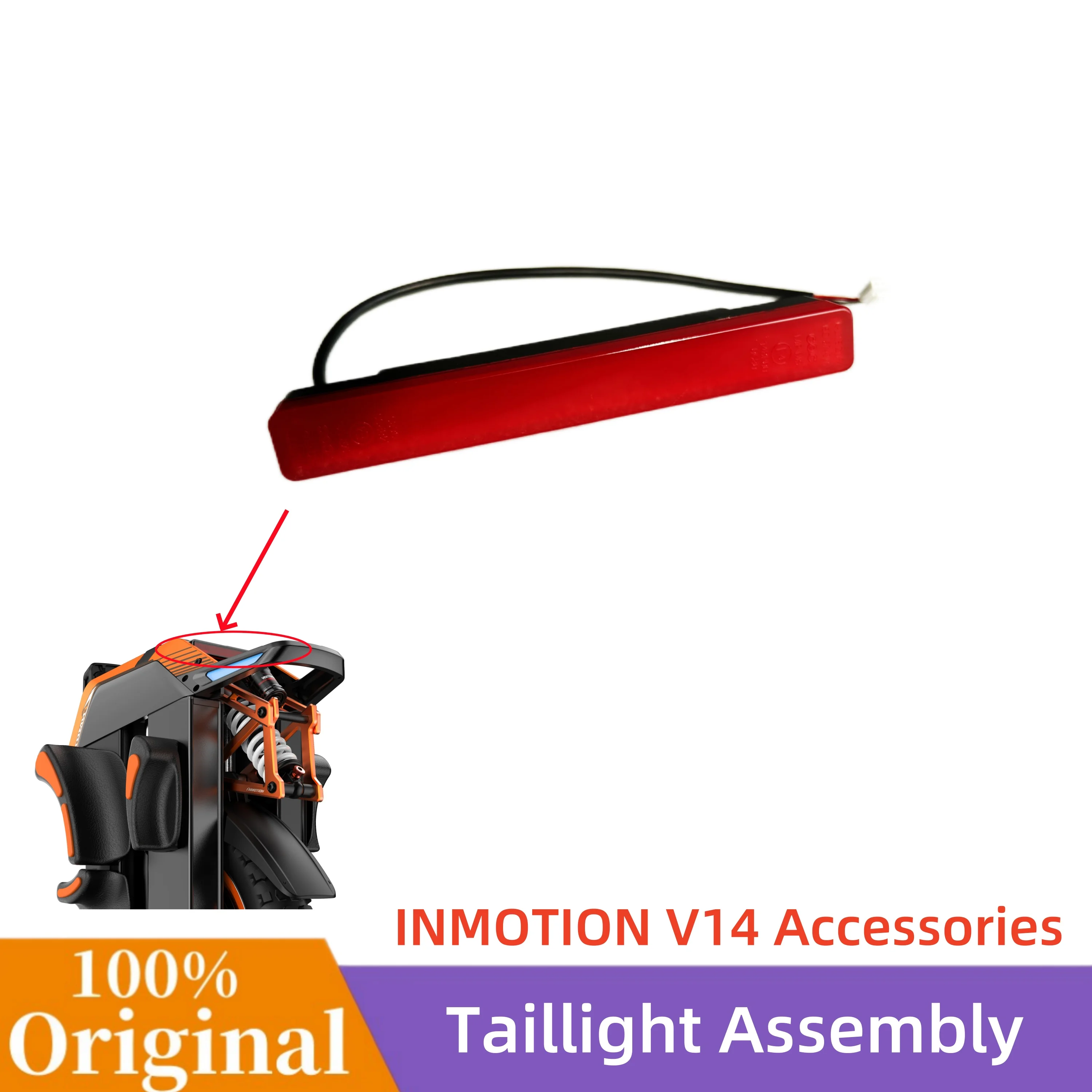 Original Taillight Assembly For INMOTION V14 Electric Unicycle Self Balance Skateboard Scooter Rear Light Spare Parts