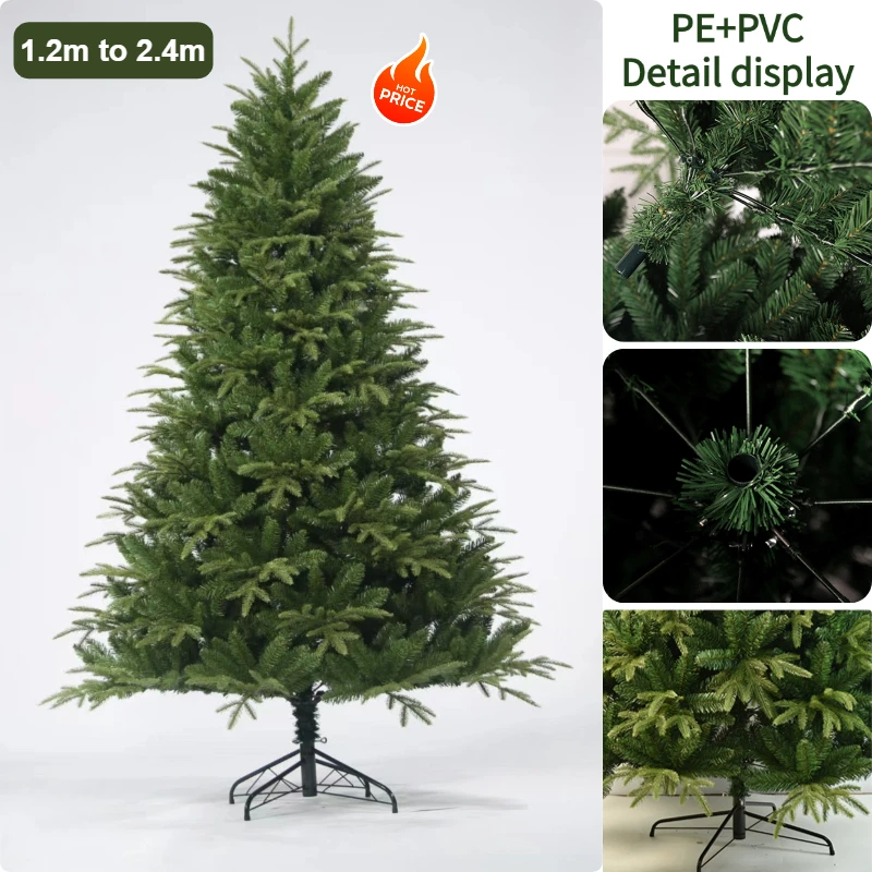 

Artificial Christmas Tree PVC&PE Encryption LED Lights Large Christmas Tree 120cm-240cm Family Christmas New Year Decorations