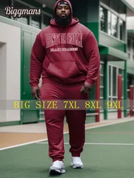 Biggmans Men's Plus Size Clothing Historically Black Colleges Style Hoodie and Sweatpants Two Piece Set 4XL 5XL 6XL 7XL 8XL 9XL